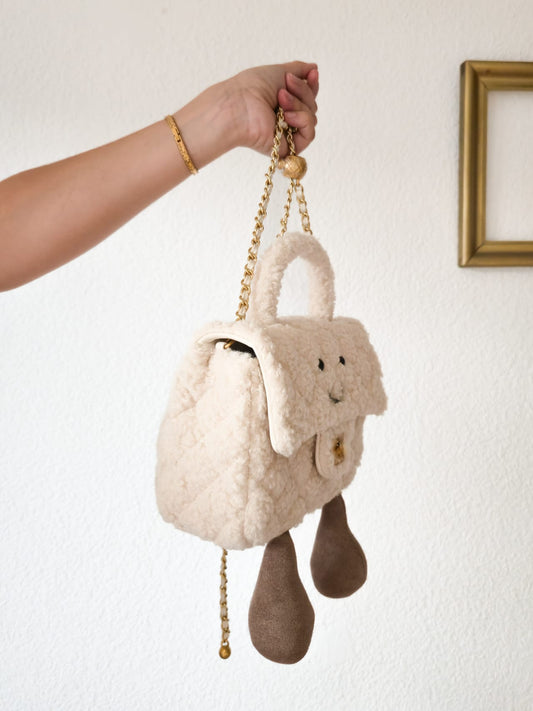 Smiley Chain Bag – Cream