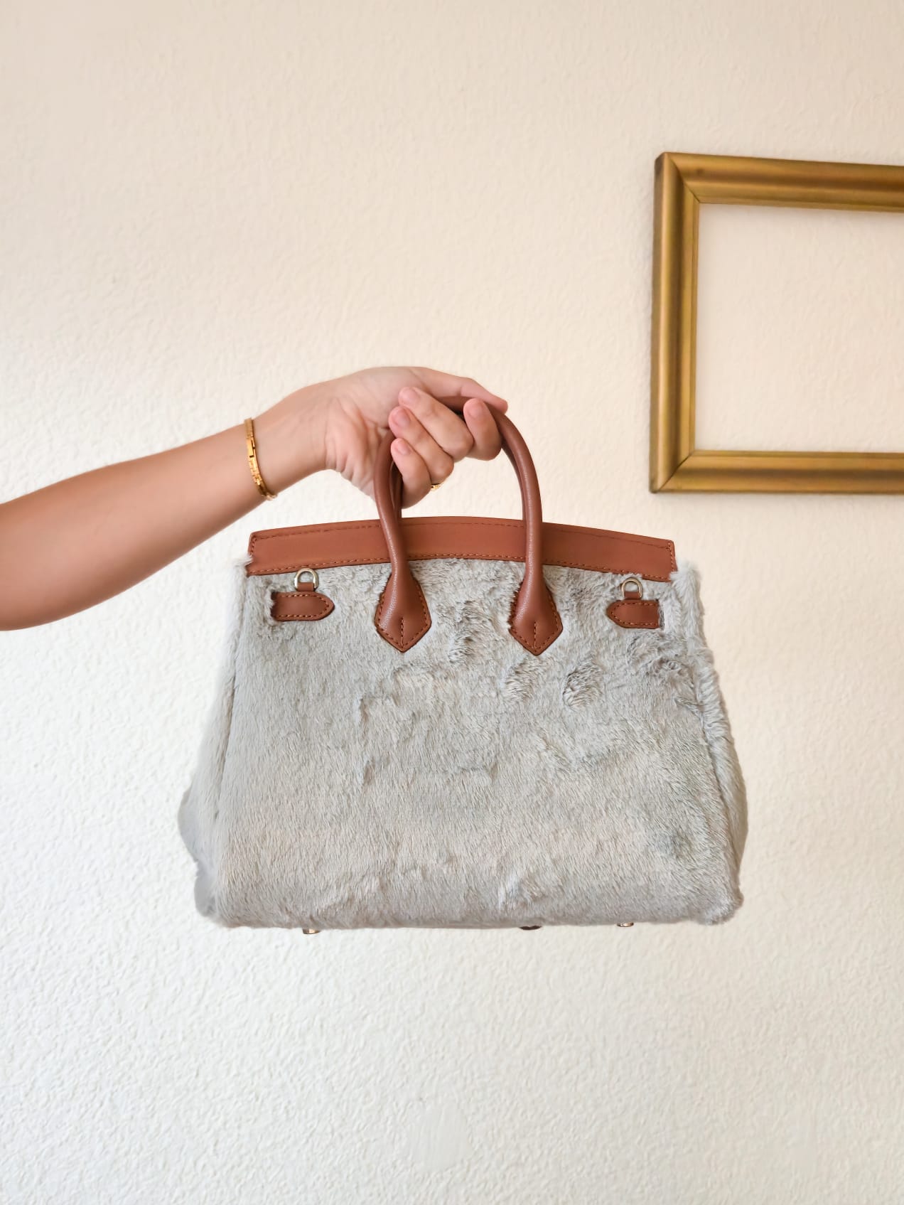 Smiley Tote – Grey