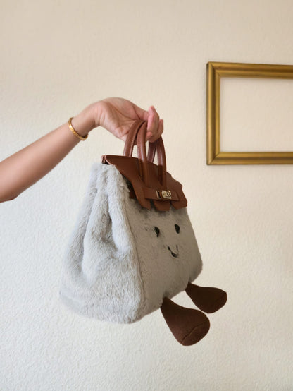 Smiley Tote – Grey