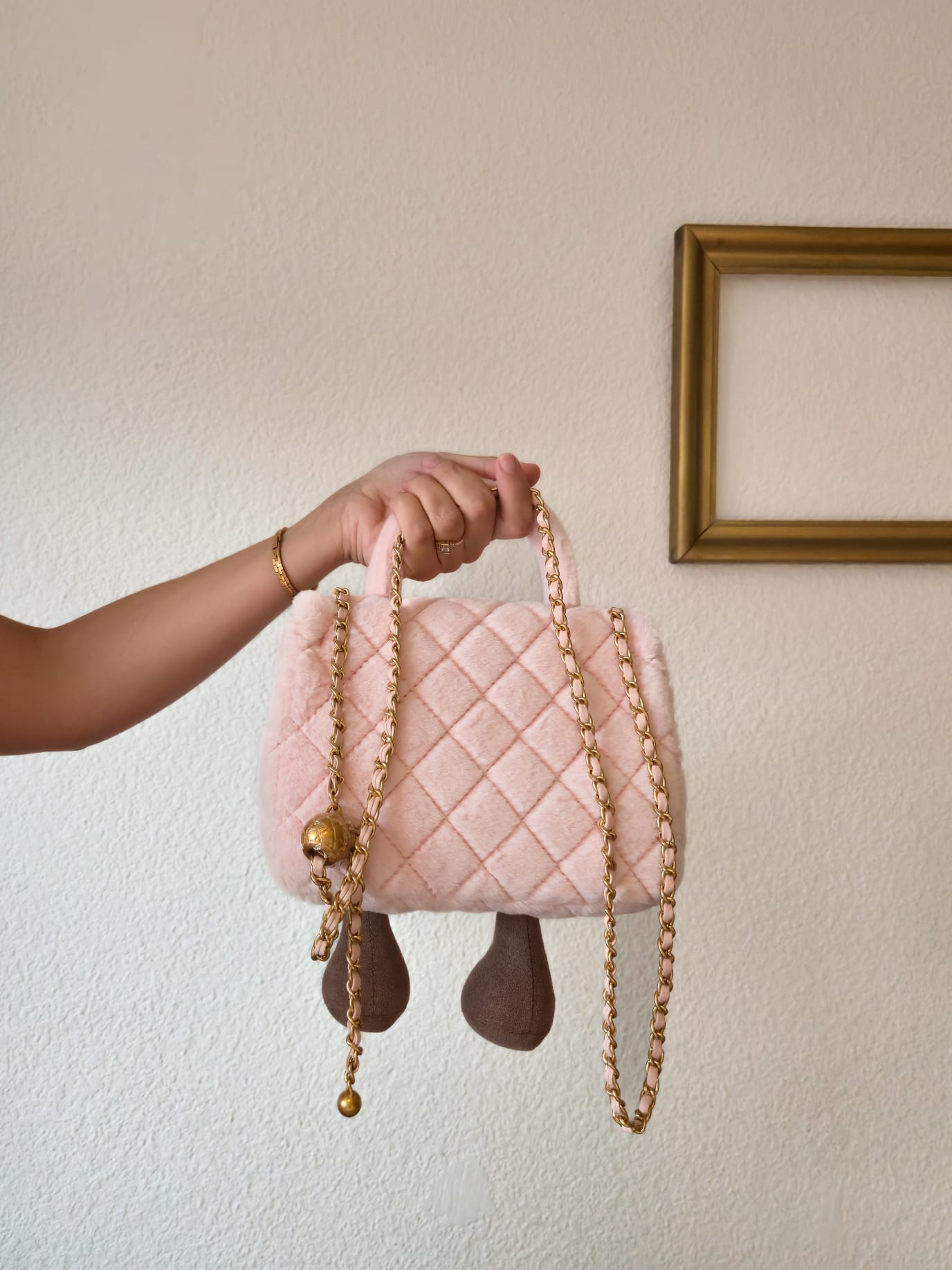 Smiley Chain Bag – Pink