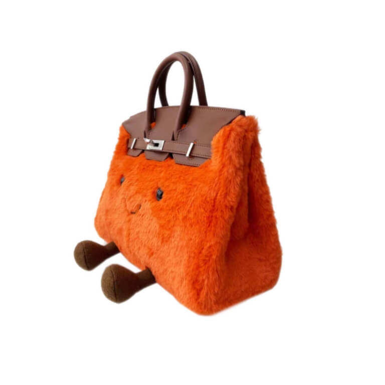 Jellykin Plush Smile Handbag – Orange