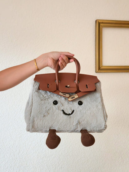Smiley Tote – Grey