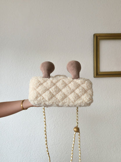 Smiley Chain Bag – Cream