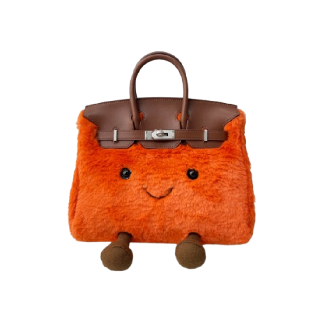 Jellykin Plush Smile Handbag – Orange